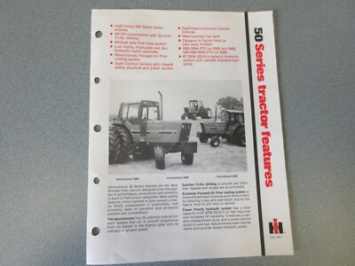 International 50 Series Tractor Features Brochure 4 Page