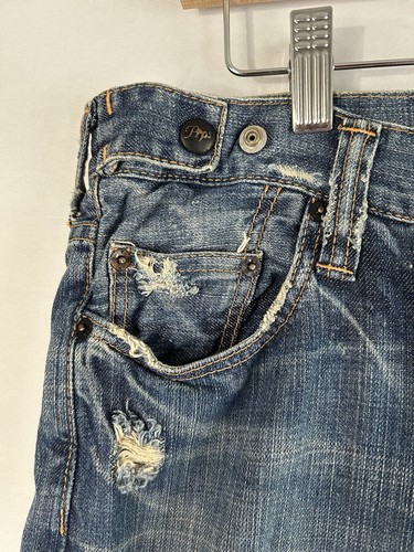 PRPS JAPAN Women’s VINTAGE PURPLE LABEL IMPALA STRAIGHT LEG JEANS 27 Distressed - Picture 3 of 12