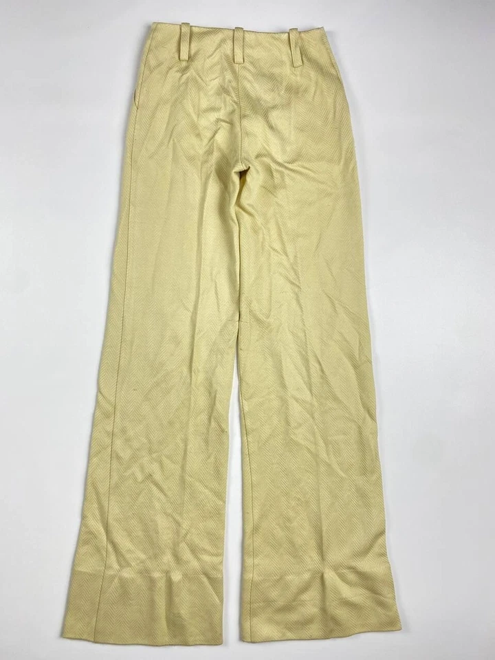Pantalones de pierna ancha en zigzag de diseñador relajados de lana beige MISSONI talla 38 Foto 4 de 4