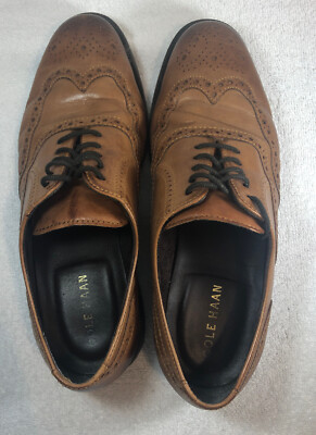 Cole Haan Mens C25805 Wing Tip Ox Oxford British Tan Size 8  display picture 1