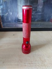 Maglite Flashlight Used Red Tested