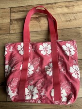 Pink/White Floral Tote Shoulder Bag