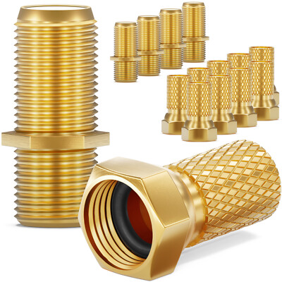 10 x F Stecker + 5 x F-Verbinder Vergoldet Kupplung Kabel Verbinder Koaxialkabel