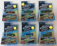 Jada Toys - Fast & Furious - 1:55 - Die-Cast - Complete Set Of Seven - Green