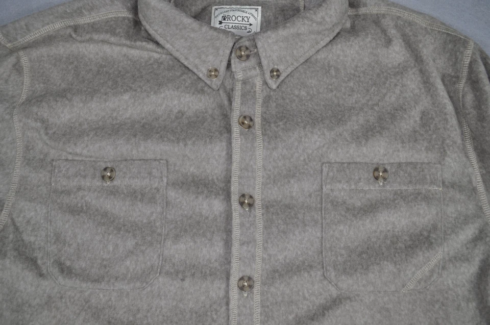 Rocky Boots Silenthunter Classic Fleece Button Up Beige Size XL New With Tags - Image 4 of 4