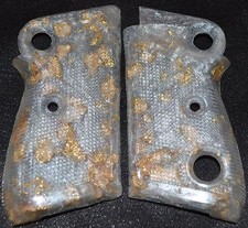 Beretta Jaguar 71, 72, 75 pistol grips pearl with gold leaf plastic