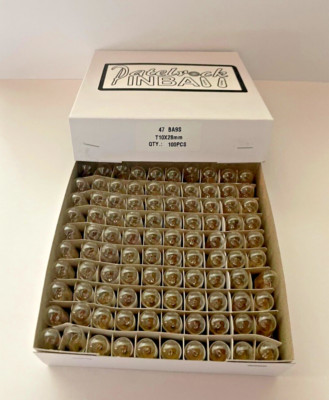 Box of 100 #47 Bulb Lamp Light Bulbs 6.3 Volt 0.15A