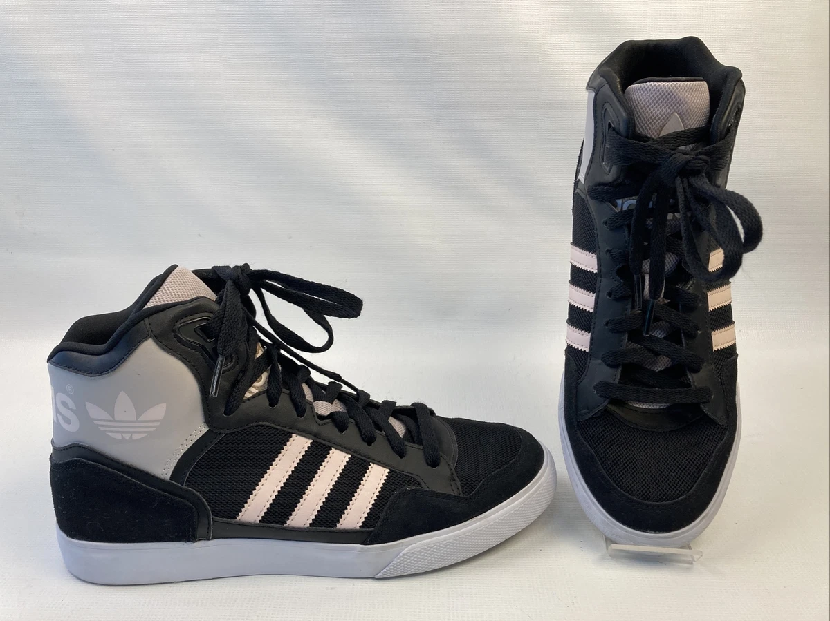 Adidas Womens Size 9 US Black Pink High Top Casual Shoes Sneakers EUC | eBay