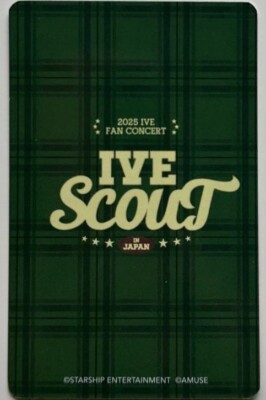IVE SCOUT JAPAN 3rd EP VIP SEAT Benefit Official Photocard IVE SCOUT JAPAN 3rd EP VIP SEAT Benefit Official Photocard
