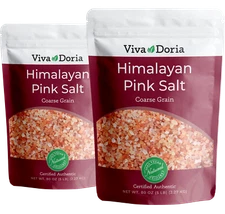 Viva Doria Himalayan Pink Salt, Crystal Salt - Coarse Grain, 10 lb (4.5 kg)