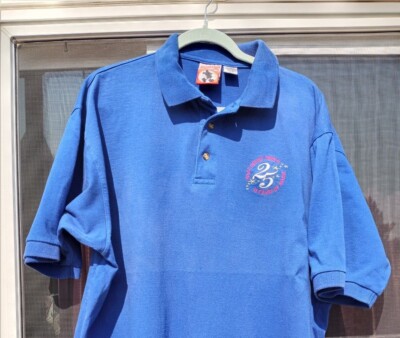 Disney SPORT ポロ Disney 25th Anniversary Polo, Short Sleeve Blue, Adult 2XL, 100