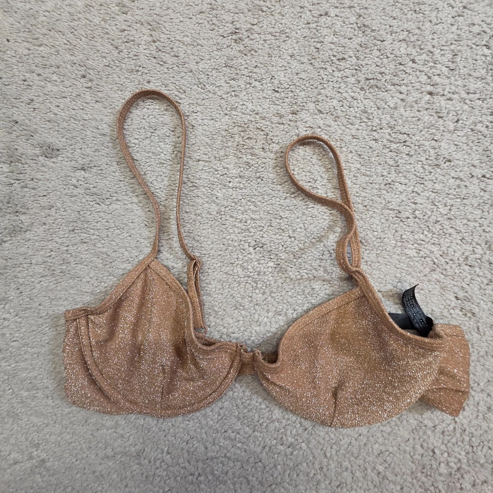 Sujetador Out From Under Gold con aros brillantes mediano Foto 3 de 4