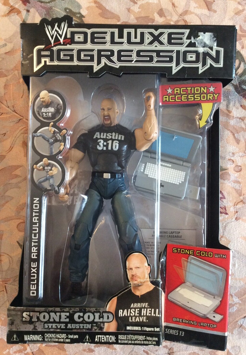 JAKKS PACIFIC WWE STONE COLD STEVE AUSTIN LOT (3) DELUXE