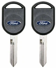 2 Pack - FORD REPLACEMENT TRANSPONDER CHIP IGNITION KEY BLANK LOGO KEY 599114 