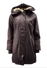 Hoodlamb Women's Dark Brown Oversized Warm Natural Hemp Coat 420 Nwt