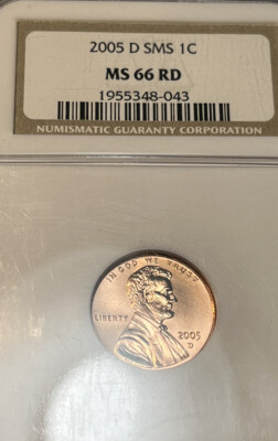 リンカーン スチールペニーＮＧＣ MS66 2005 D SMS Lincoln Memorial 1 Cent Penny NGC Certified MS66