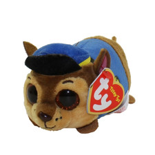 Teeny Ty Stackables    CHASE PAW PATROL DOG 4" PLUSH New MWMT's