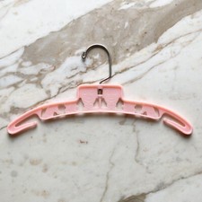 Vintage 1960s Clarolyte Humpty Dumpty Kids Childrens Clothes Hanger Pink Plastic