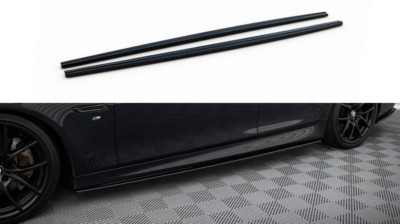 SEITENSCHWELLER FÜR BMW 5ER F10 F11 2010-2016 GLANZ SCHWARZ M PERFORMANCE