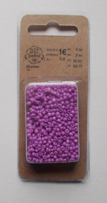 Mini-Perlen Lila 15 Gramm - wie fotografiert, originalverpackt, DIY Basteln