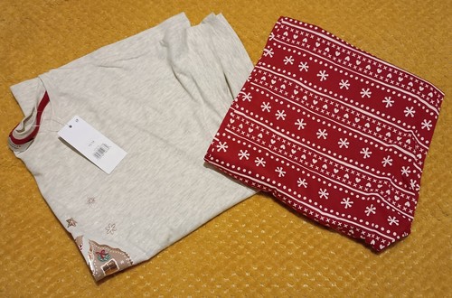 Ladies Asda George Christmas Pyjamas Set Size 12-14  - Picture 1 of 4