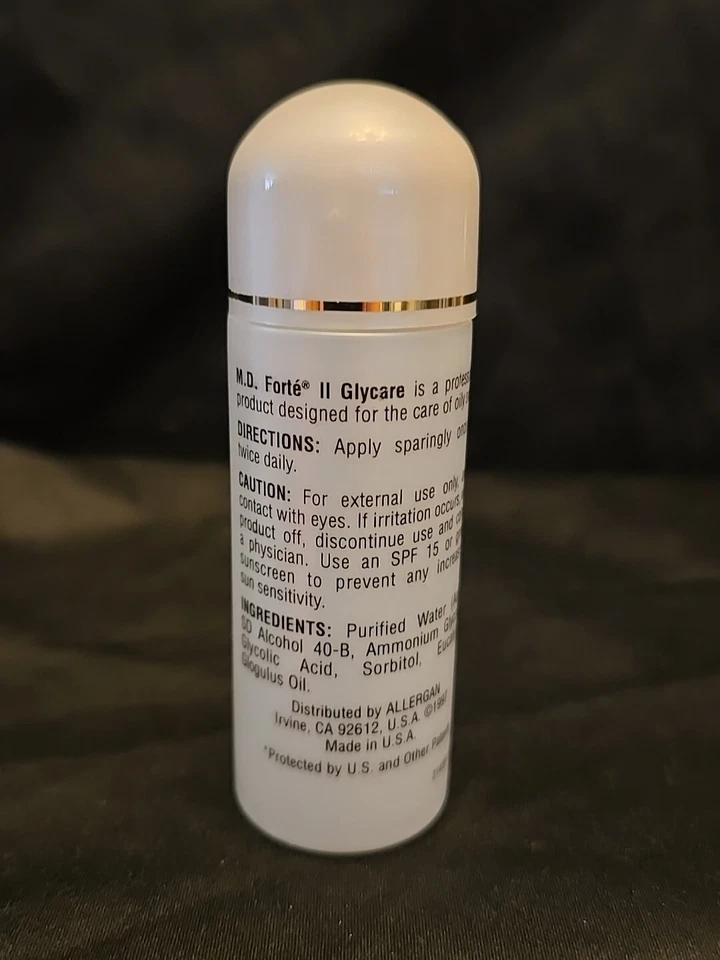 Ácido glicólico para piel grasa MD Forte II GLYCARE 2 oz. NUEVO EN CAJA descatalogado Foto 3 de 4