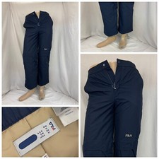 Fila snowpants youth m blue 100 Nylon lined Straight LNWOT YGI Q1-346