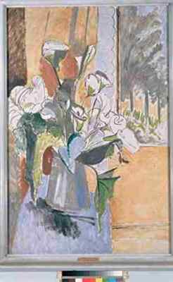 A3 Druck Matisse Henri Blumenstrauß auf einer Veranda