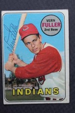 Cleveland Indians Star Vern Fuller signed autographed 1969 Topps baseball card--