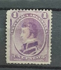 Argentina 1873 Balcarce 1c MH MM48