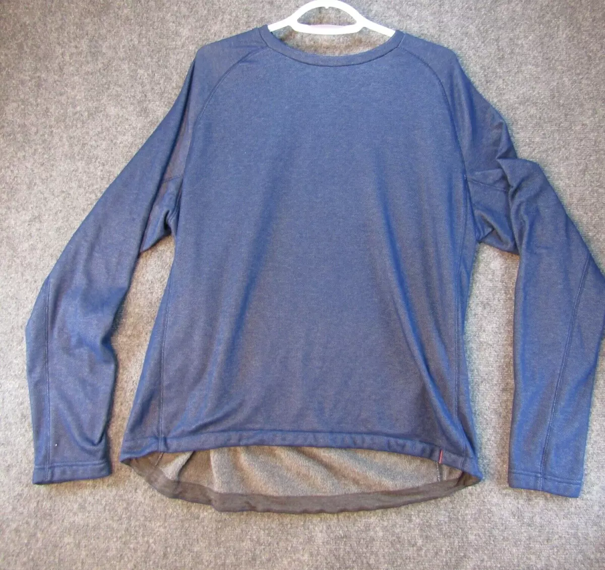 Champion Running Shirt Adult XL Blue Long Sleeve Pullover Mens Thumb Holes Heavy