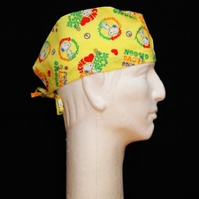Peanuts Gang Snoopy Woodstock Love Peace Recycle theme scrub hat