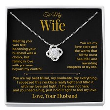 To My Wife Necklace, Christmas Gifts For Women, Anniversary Gift For Wife