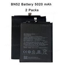 2 Packs Replacement Xiaomi Redmi Note 9S M2003J6A1G BN52 Battery USA