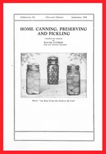 Home Canning Preserving & Pickling 1936 Old Timey Recipe Book Homesteading 4H