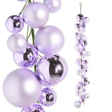4' PURPLE BALL GARLAND 48in Plastic Christmas NEW RAZ Imports G4332704
