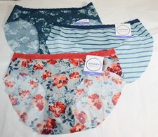 NWT set of 3 JOCKEY WONDER EDGE 10995 BIKINI ORANGE BLUE STRIPES FLORAL