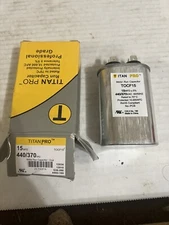 Titan Pro Oval Motor Run Capacitor 15 MFD 440/370 TOCF15 New In Box