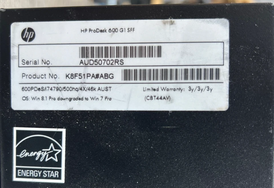 HP ProDesk 600 G1 SFF | Intel Xeon i7-4790@3.6GHz | 8GB DDR3 RAM | 500GB HDD - Image 3 of 4