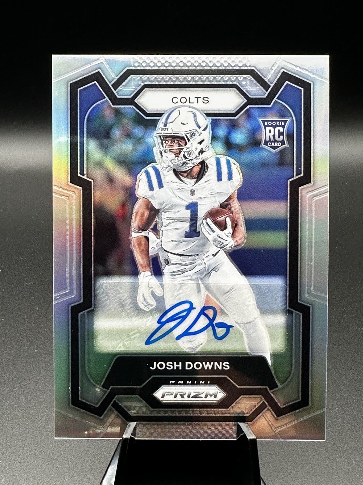 2023 Panini Prizm - Rookies Josh Downs #345 Silver Prizm Autographs (AU, RC)