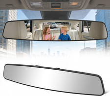 Rear View Mirror, 16 Inch Chrome Anti-Glare Universal Panoramic Convex Car Inter