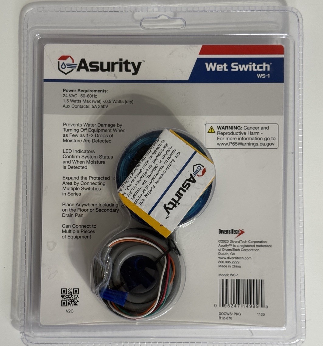 Diversitech Wet Switch Flood Detector WS-1