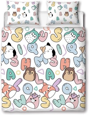 Squishmallows Doppel Bettbezug 2in1 Drehbettwäsche Set