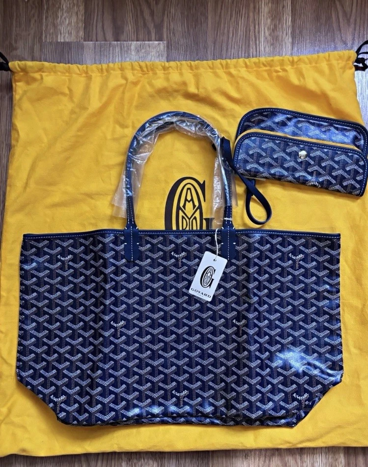 Goyard Blue Bags & for Leather Exterior Women for sale | eBay