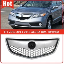 Fit 2013 2014 2015 Acura RDX Chrome Front Bumper Grille Mesh Upper Grill 13-15