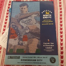 Preston North End V Birmingham City 21/04/90 Division Three 