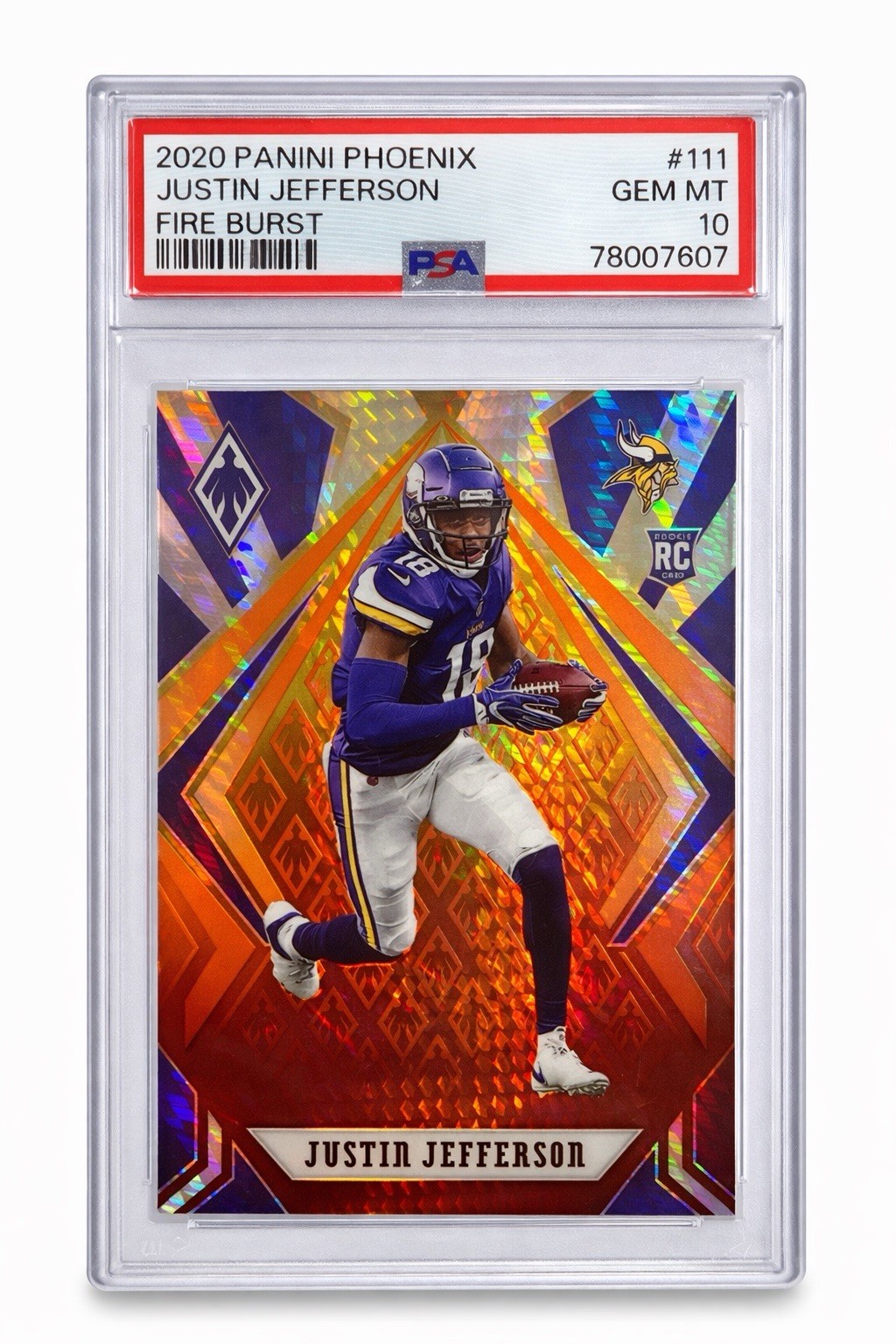 Justin Jefferson Panini Phoenix #111 Fire Burst