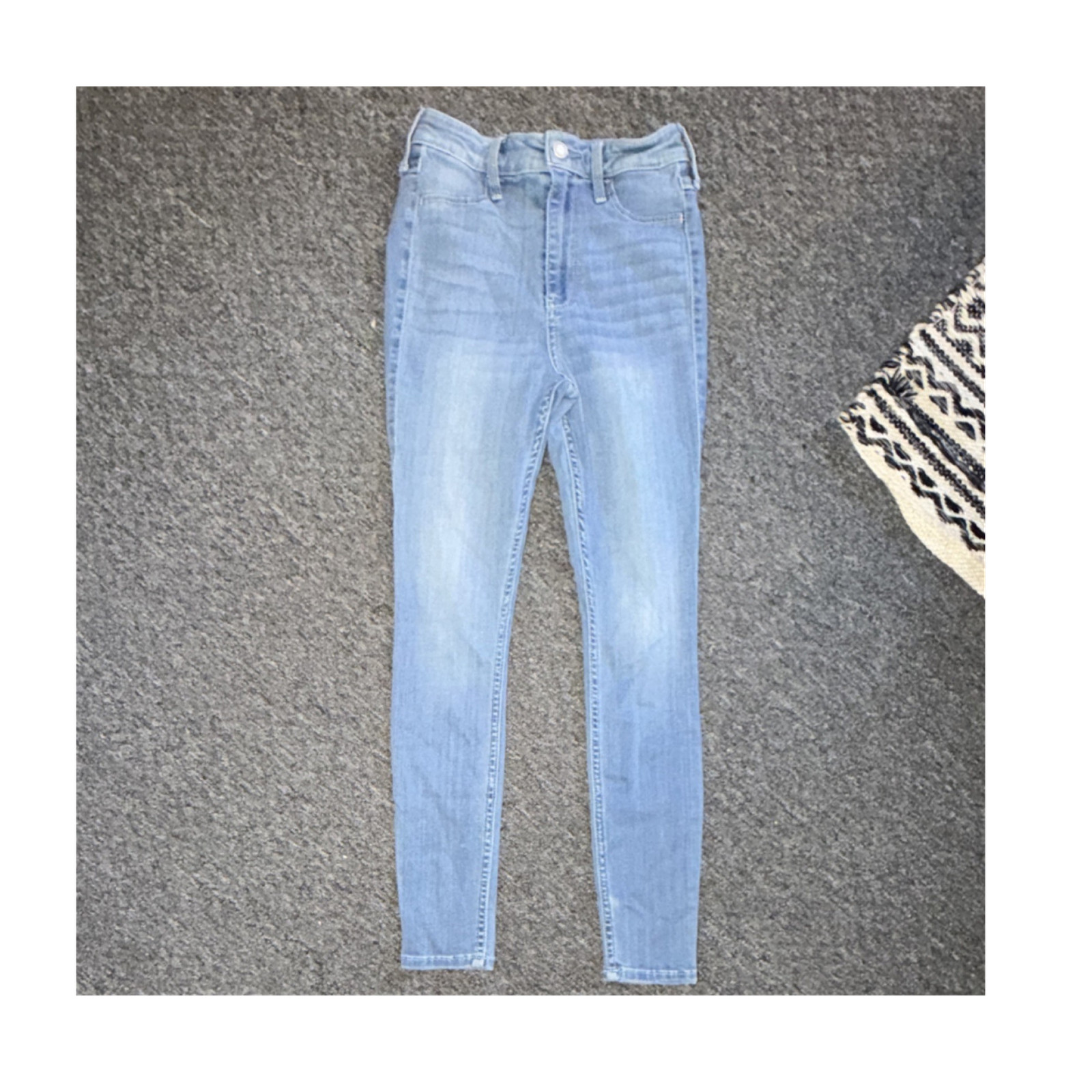 Hollister Women's Light Wash Blue High-Rise Slim Stretch Jegging Jeans W25 L26