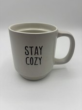 “Stay Cozy” White 12 Ounce Coffee Mug
