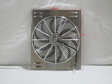 17 X 22 Universal Radiator Fan Shroud And 16 Chrome Plastic Fan 2600cfm